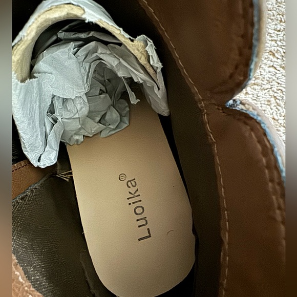 NIB Luoika size 8Wide Width Women’s Brown Ankle Boots - Picture 9 of 9